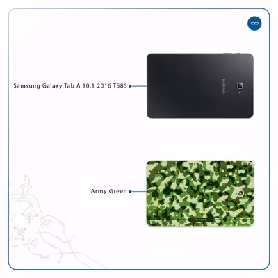برچسب پوششی ماهوت مدل Army-Green-2 مناسب برای تبلت سامسونگ Galaxy Tab A 10.1 2016 T585