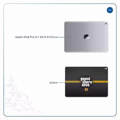 برچسب پوششی ماهوت مدل Gta-Game مناسب برای تبلت اپل iPad Pro 9.7 2016 A1675