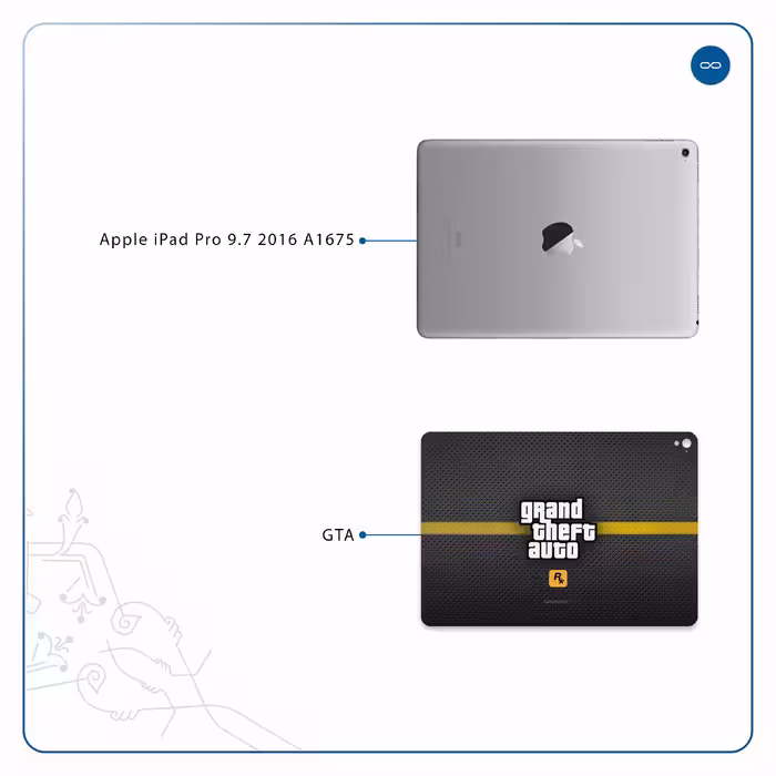 برچسب پوششی ماهوت مدل Gta-Game مناسب برای تبلت اپل iPad Pro 9.7 2016 A1675