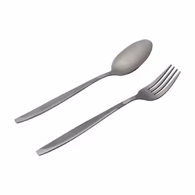 قاشق و چنگال غذاخوری 12 پارچه مدل براق کد UN - 3513