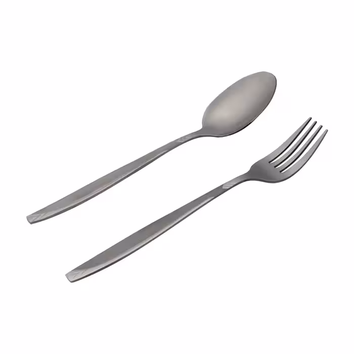 قاشق و چنگال غذاخوری 12 پارچه مدل براق کد UN - 3513