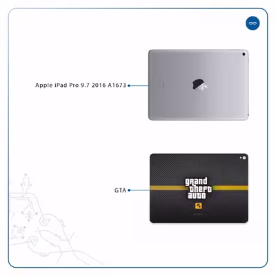 برچسب پوششی ماهوت مدل Gta-Game مناسب برای تبلت اپل iPad Pro 9.7 2016 A1673