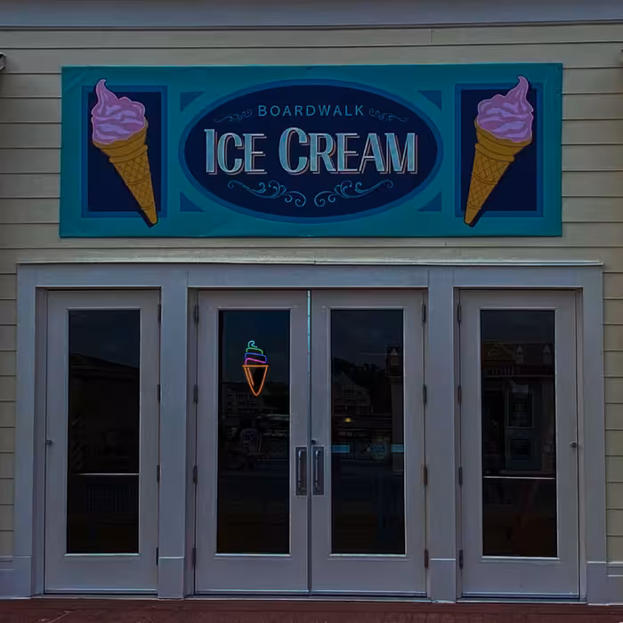 چراغ دیواری نئون دیزاین طرح Ice-Cream-3-BL_MLC