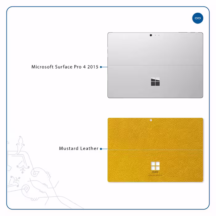 برچسب پوششی ماهوت مدل Mustard-Leather مناسب برای تبلت مایکروسافت Surface Pro 4 2015
