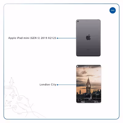برچسب پوششی ماهوت مدل London City مناسب برای تبلت اپل iPad mini (GEN 5) 2019 A2125