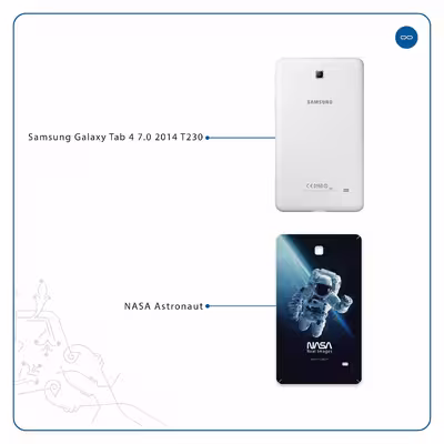 برچسب پوششی ماهوت مدل NASA-Astronaut مناسب برای تبلت سامسونگ Galaxy Tab 4 7.0 2014 T230