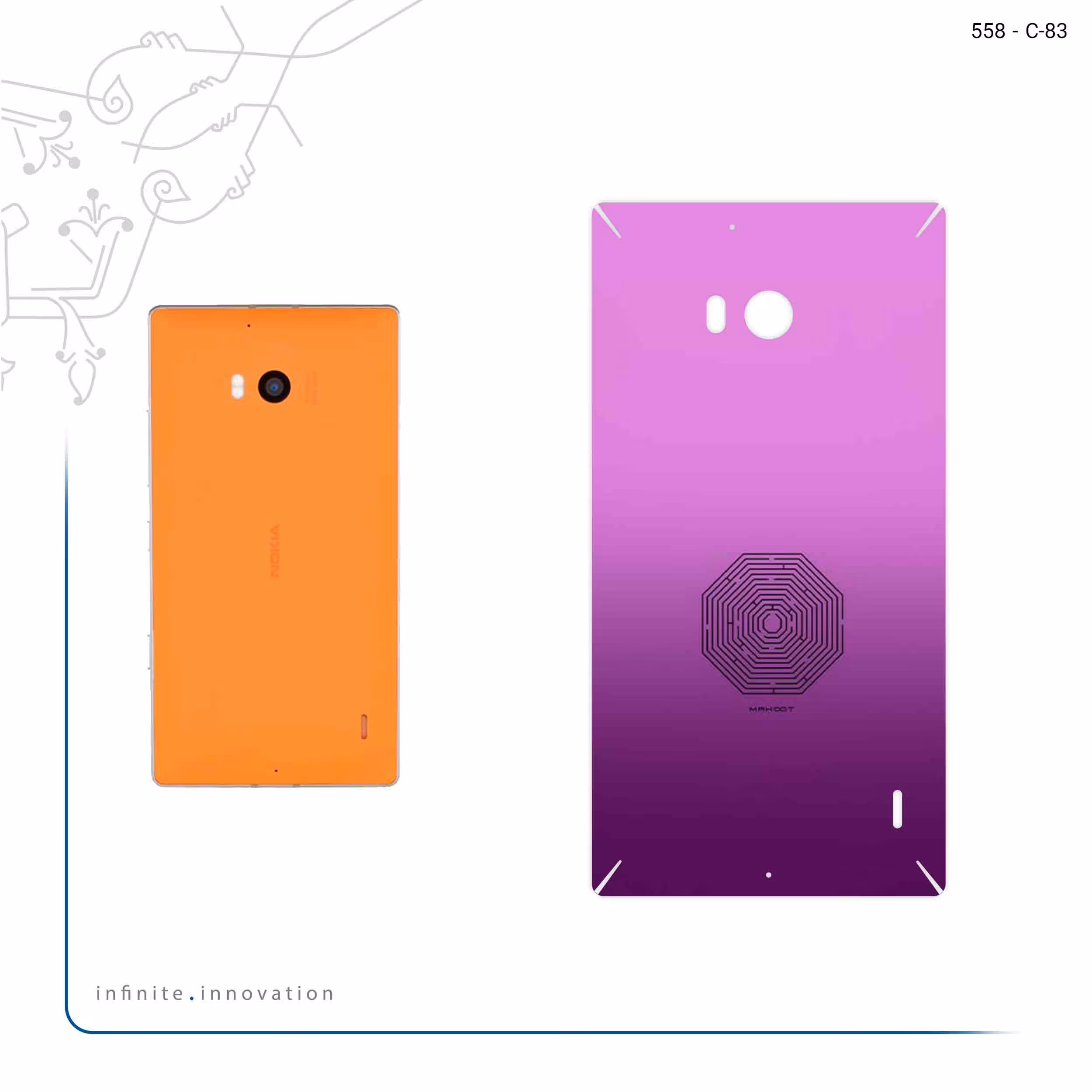 برچسب پوششی ماهوت مدل Minimal Maze مناسب برای گوشی موبایل نوکیا Lumia 930