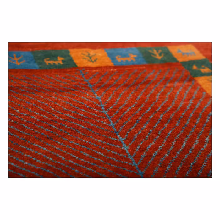 گبه دستبافت یک متری طرح ایلیاتی کد 522910r