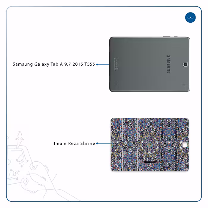 برچسب پوششی ماهوت مدل Iran-Tile6 مناسب برای تبلت سامسونگ Galaxy Tab A 9.7 2015 T555