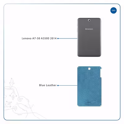 برچسب پوششی ماهوت مدل Blue-Leather مناسب برای تبلت لنوو A7-50 A3500 2014