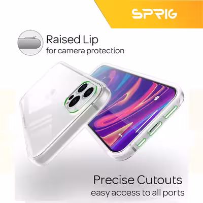 کاور اسپریگ مدل Full-Clear مناسب برای گوشی موبایل اپل iPhone 14 Pro به همراه محافظ صفحه نمایش