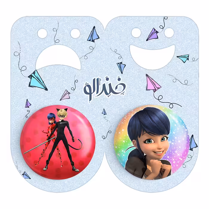 پیکسل خندالو مدل دختر کفشدوزکی و پسر گربه ای کد 30803081 مجموعه 2 عددی