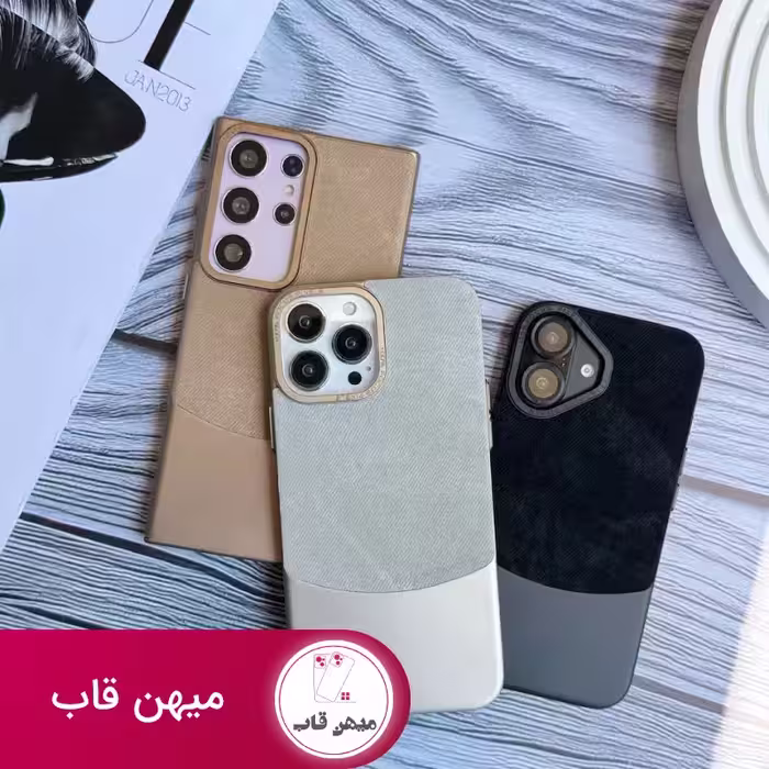 قاب گوشی آیفون Flannel Metal Case جیر متال - کد (24036)