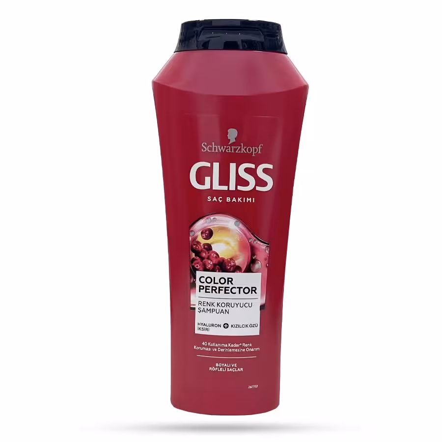 شامپو گلیس قرمز GLISS برای موهای رنگ شده Color Perfector حجم 500 میل