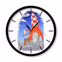 ساعت دیواری راویتا مدل تن تن  کد 3364  در رنگ های مشکی و سفید 