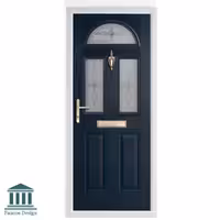 درب کلاسیک شیشه هلال طرح انگلیسی کد 1570