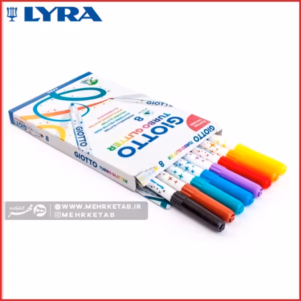 ماژیک اکلیلی 8 رنگ جیوتو giotto 8 color marker