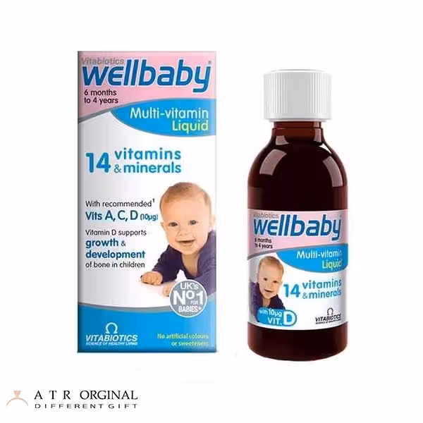 قطره مولتی ویتامین نوزاد ول بیبی ویتابیوتیکس