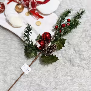 شاخه گل تزئین درخت کریسمس 55 سانت کد 5162