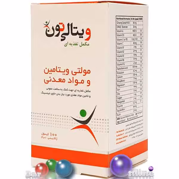 مولتی ویتامین و مواد معدنی ویتالی تون سافت ژل100عددی