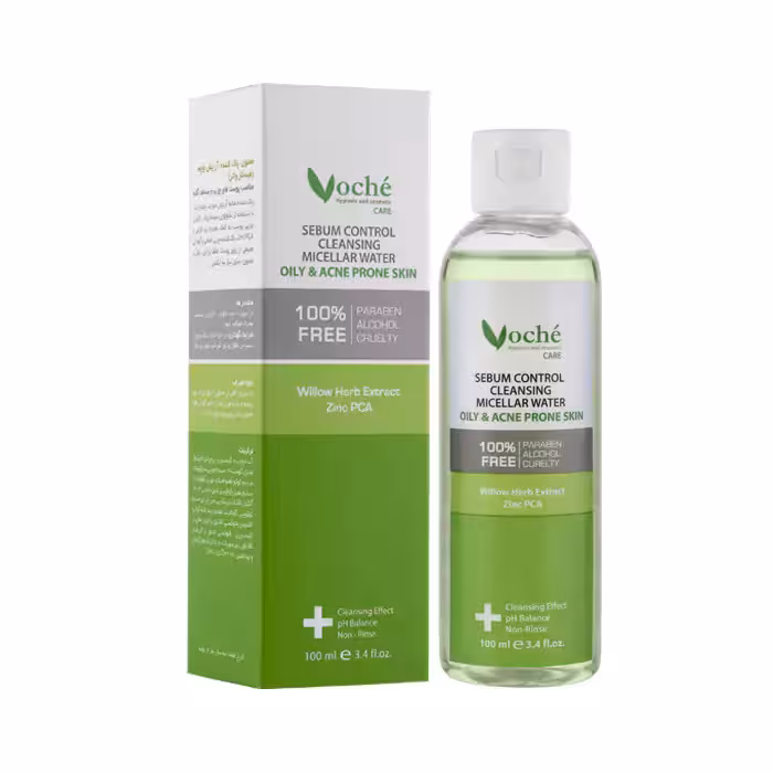 محلول پاک کننده آرایش پوست چرب وچه miscellar water voche