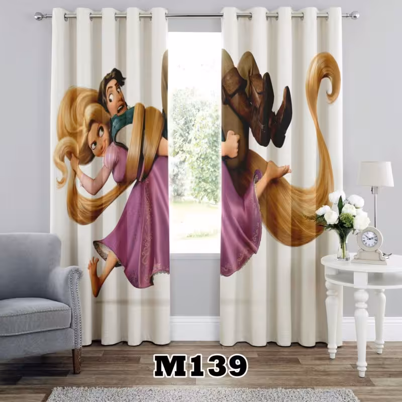 پرده سه بعدی طرح راپونزل