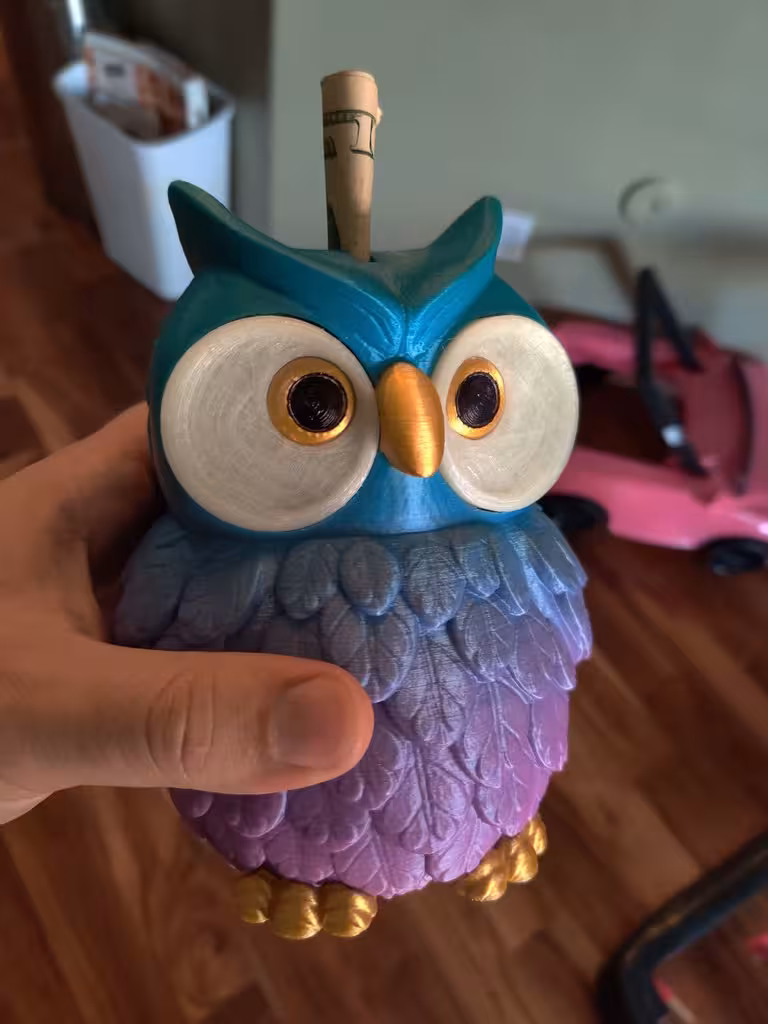 مدل سه بعدی قلک طرح جغد (STL)