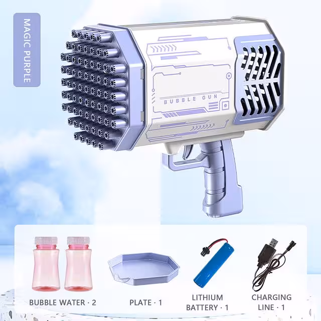 تفنگ حباب ساز رگباری 69 حباب شارژی 601/1