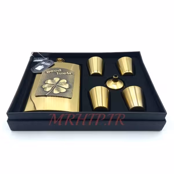 هیپفلاسک (قمقمه جیبی) 4شات طرح خوش شانس کدa520431