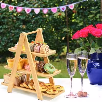 استند رولت خوری بامبو 3طبقه