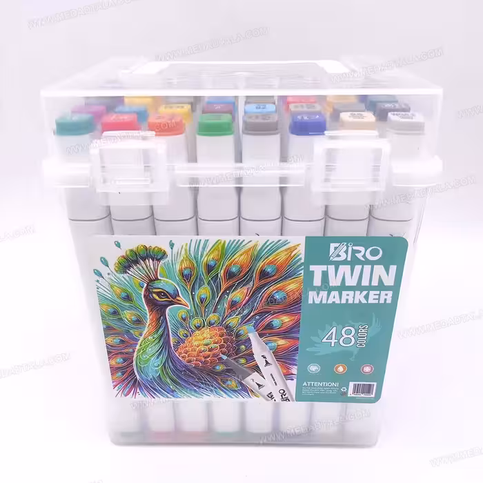 ماژیک راندو ( دو سر ) 48 رنگ بیرو BIRO