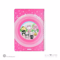 دفتر100برگ وزیری سیمی(حاشیه دار فانتزی) هیرو