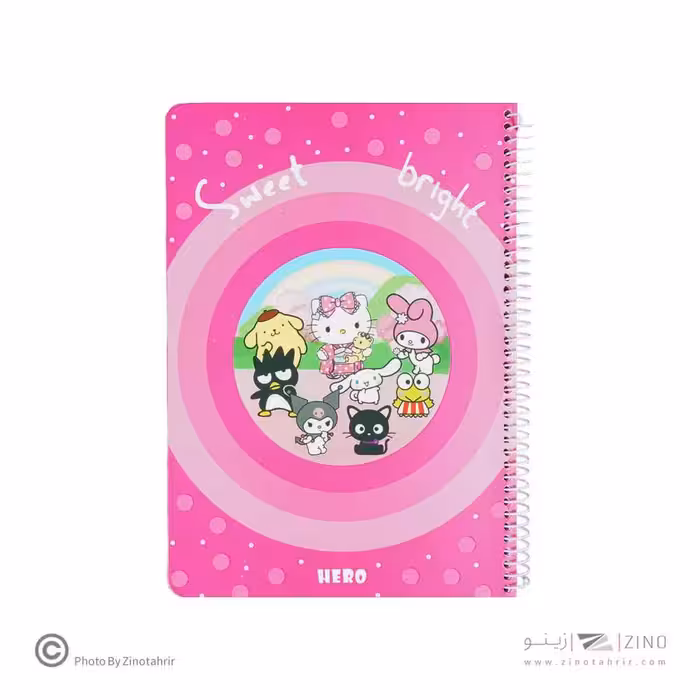 دفتر100برگ وزیری سیمی(حاشیه دار فانتزی) هیرو