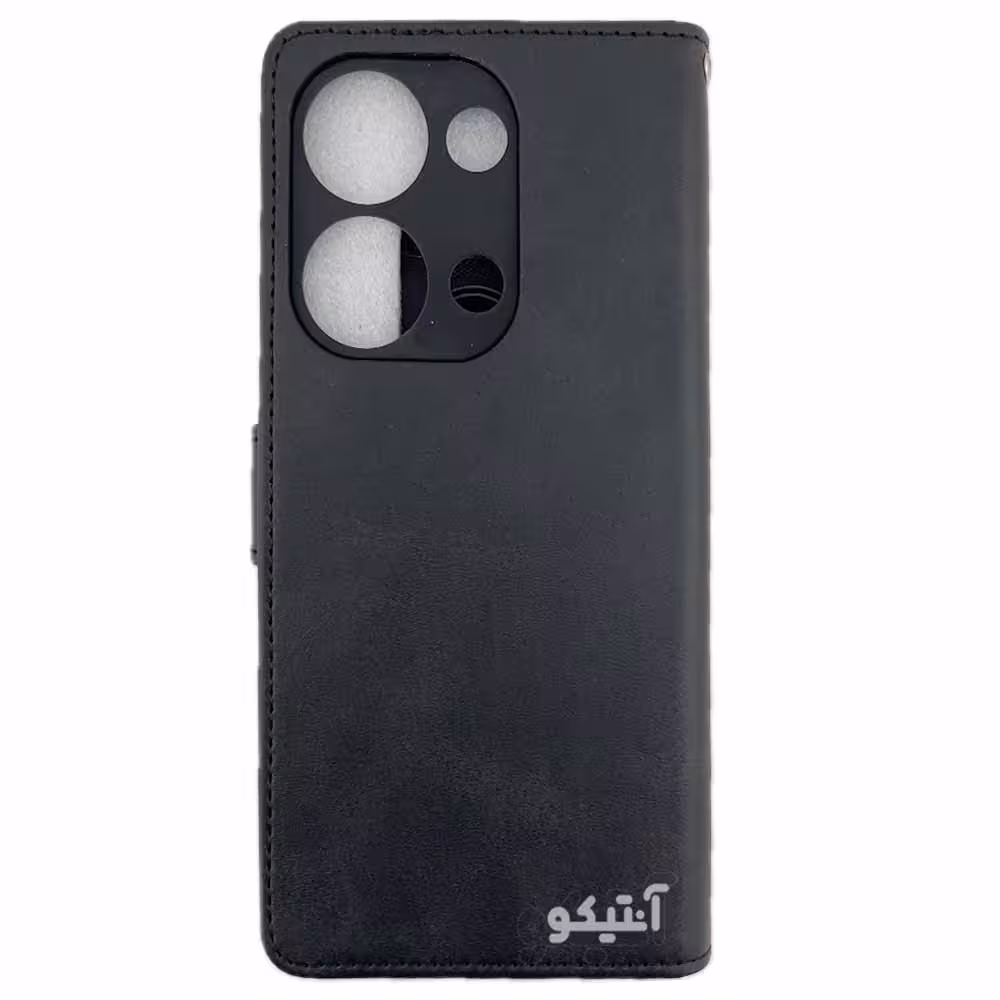 کیف چرمی مگنتی موبایل مناسب برای Xiaomi Note13 Pro-4G-رنگ مشکی