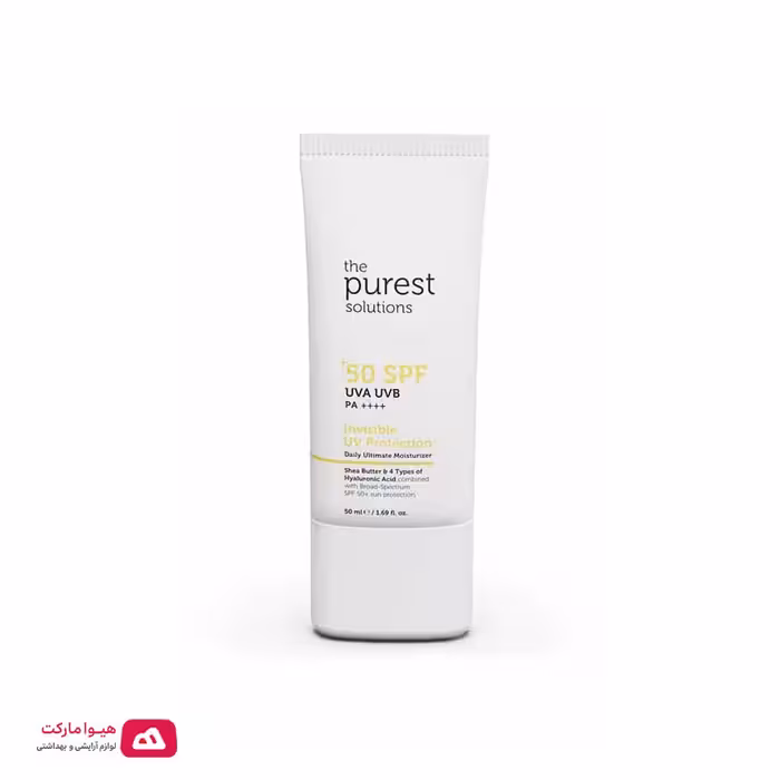 ضد آفتاب مرطوب کننده ی بی رنگ the purest solutions