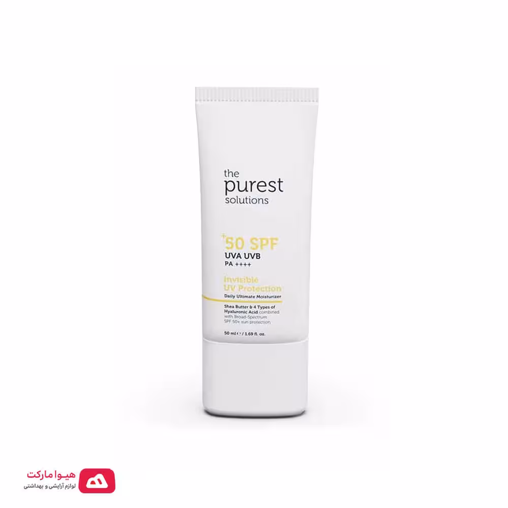 ضد آفتاب مرطوب کننده ی بی رنگ the purest solutions