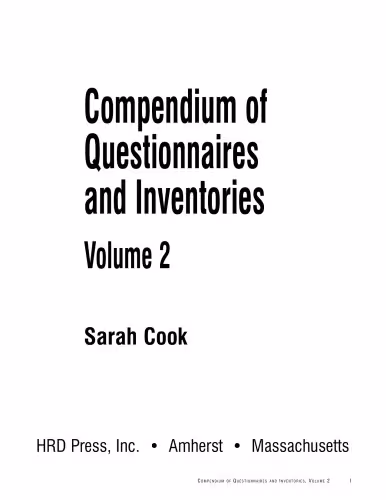خرید و دانلود نسخه کامل کتاب Compendium of Questionnaires and Inventories Volume 2
