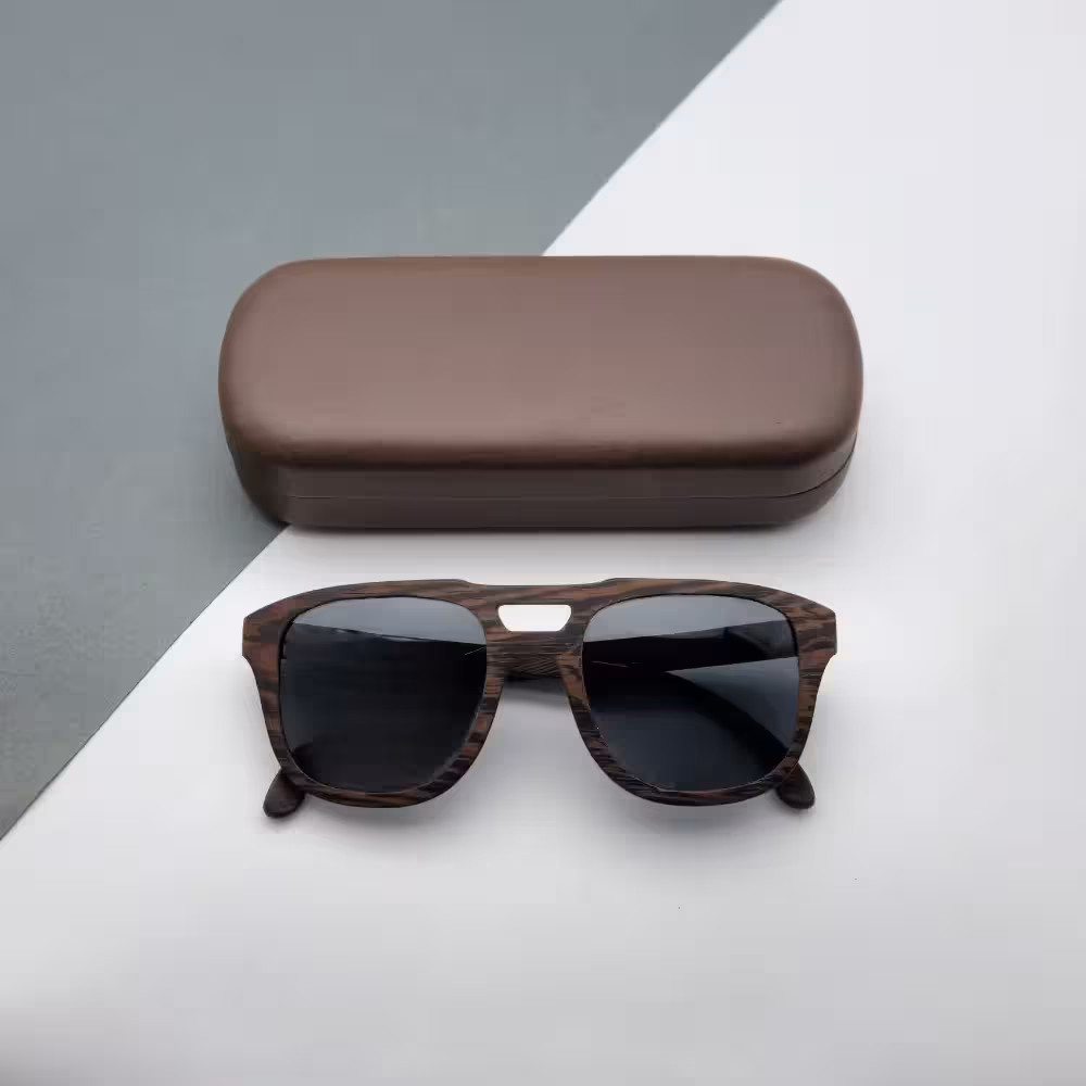 عینک چوبی دست‌ساز میدو مدل O038