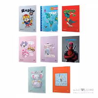 دفتر100برگ وزیری ته چسب طرح کارتونی میکرو کدD4