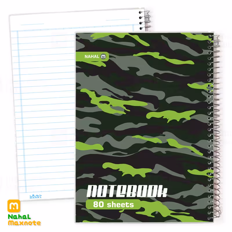 دفتر 80 برگ سیمی طلقی کد 3812.طرح 1