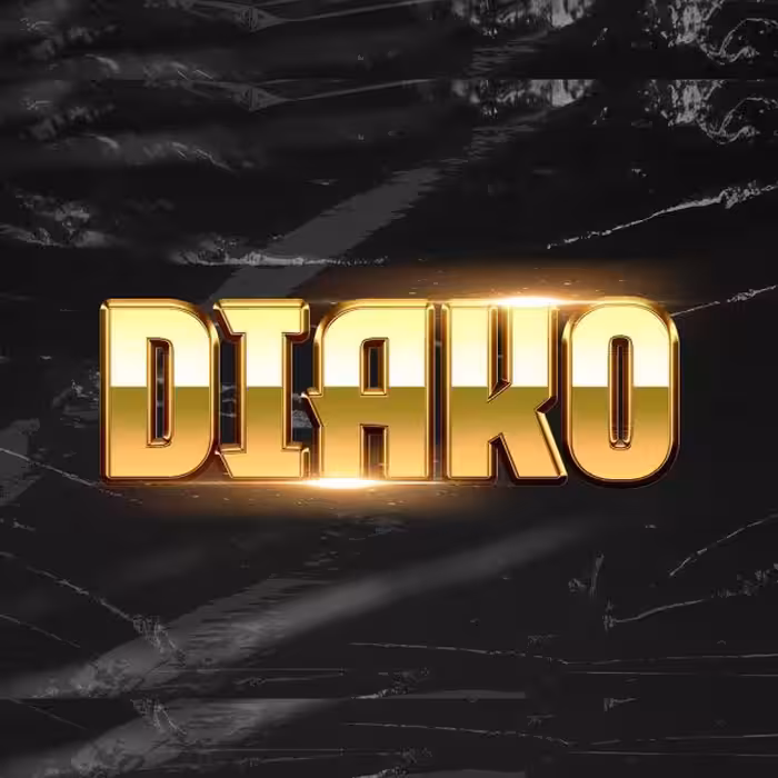 تکست استایل سه بعدی طلایی براق