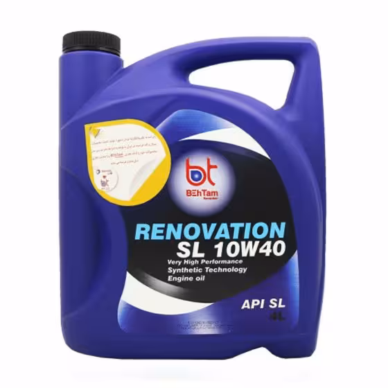 روغن موتور خودرو بهتام روانکار مدل RENOVATION 10w40 حجم 4 لیتر 