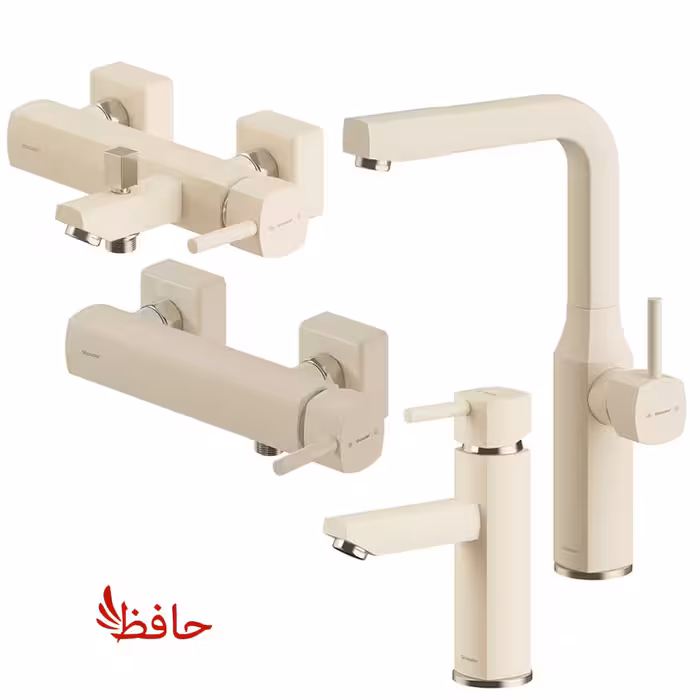 ست شیرالات شودر مدل یونیک شیری کروم