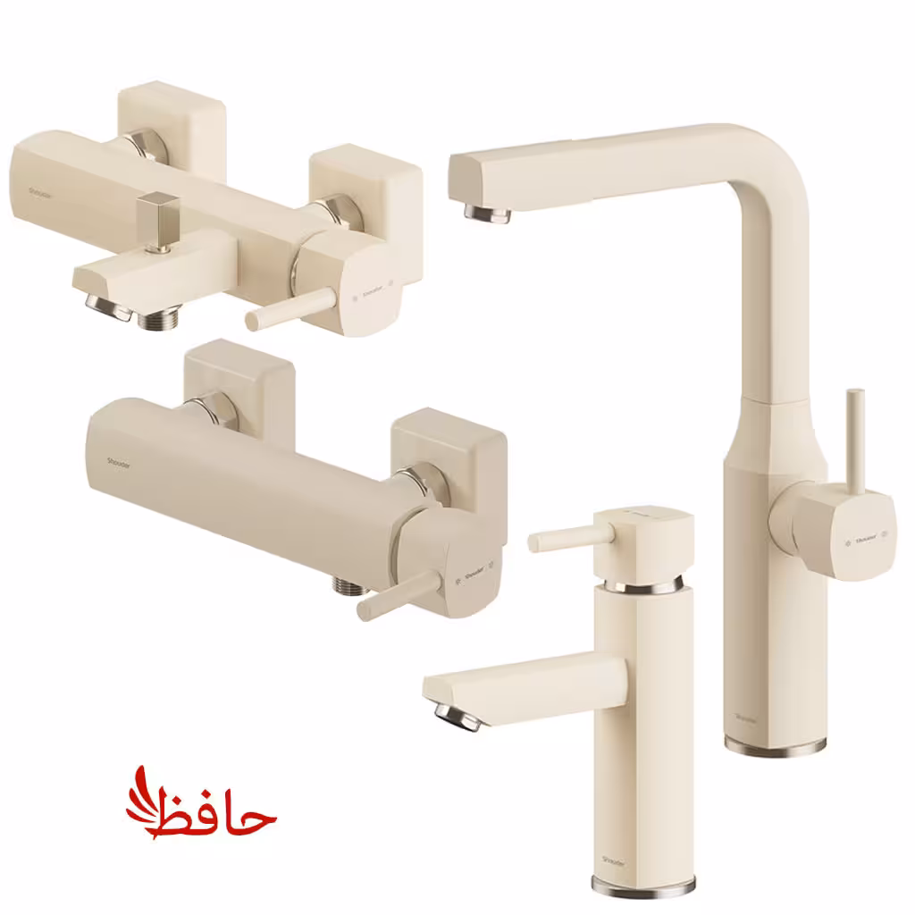 ست شیرالات شودر مدل یونیک شیری کروم