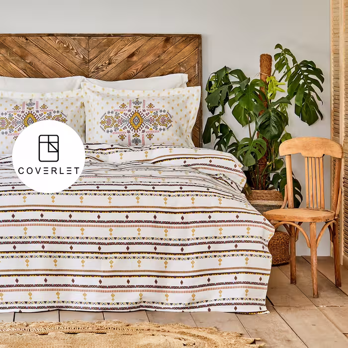 روتختی سفید کاوری دونفره مدل Pirienne Pike