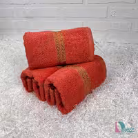 حوله دستی 3 عددی آدرینا رنگ آجری