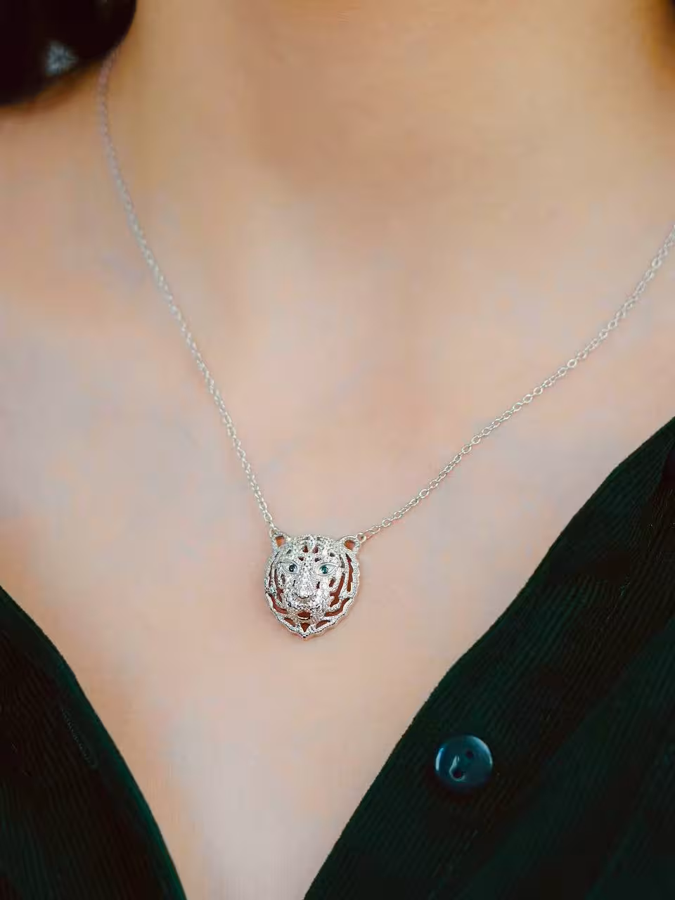 گردنبند وارداتی زنانه نقره کد 20377