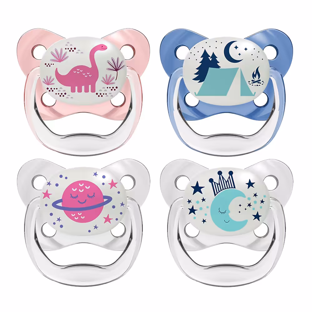 پستانک ارتودنسی دوعددی شب تاب 18-6 ماه دکتر براون Dr.Browns