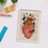 دفتر شطرنجی 200 برگ مدل قلب | چاوه