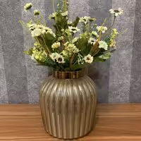 گلدان شیشه ای رنگی نسکافه ای مدل لاوین